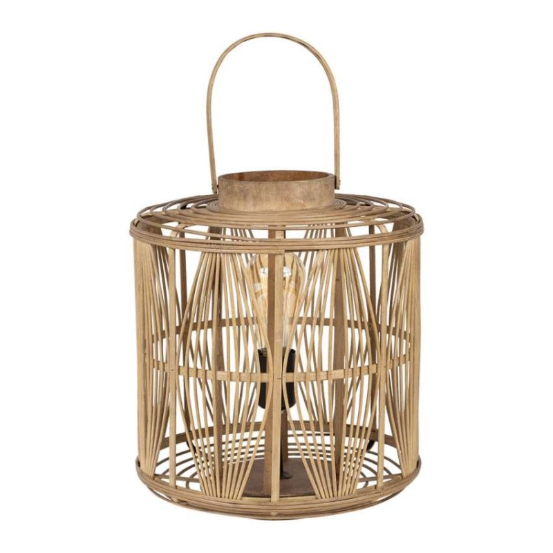 Lampe lanterne bois naturel