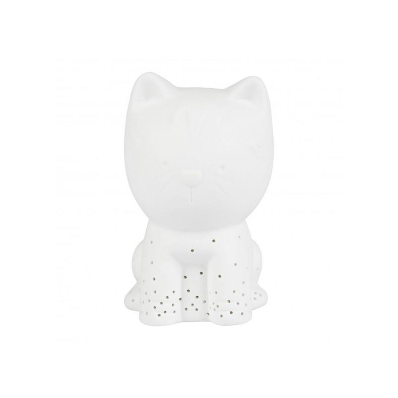 Lampe d'ambiance chaton blanc led