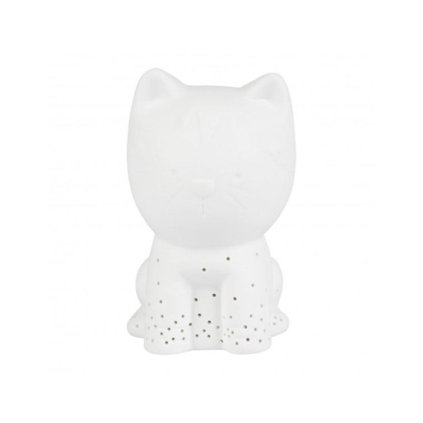 Lampe d'ambiance chaton blanc led