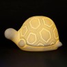 Lampe d'ambiance led tortue blanche en porcelaine