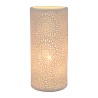 Lampe d'ambiance cylindrique rosace blanche