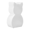 lampe d'ambiance à poser, en forme de chat en porcelaine blanche