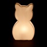 lampe d'ambiance à poser, en forme de chat en porcelaine blanche