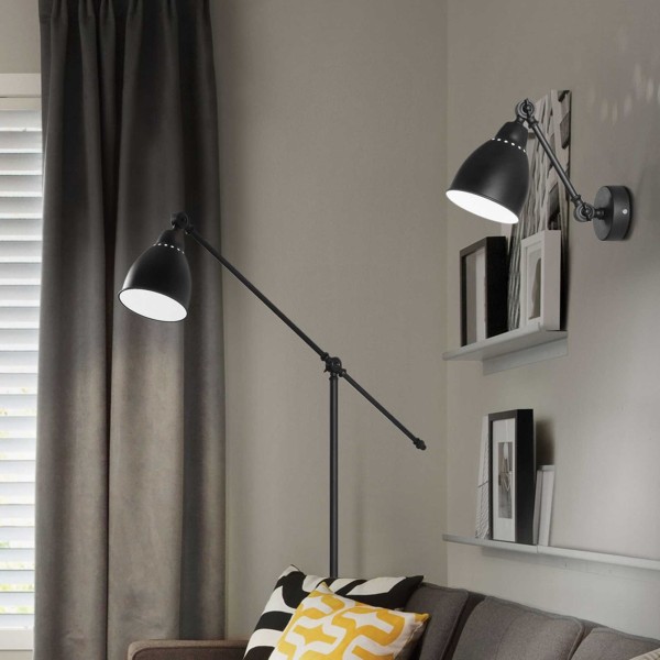 Lampadaire orientable Newton Noir