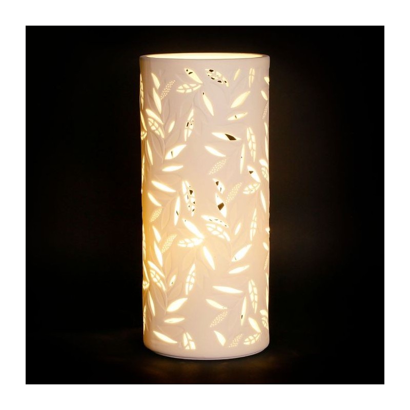 Lampe Exaltation blanche en porcelaine