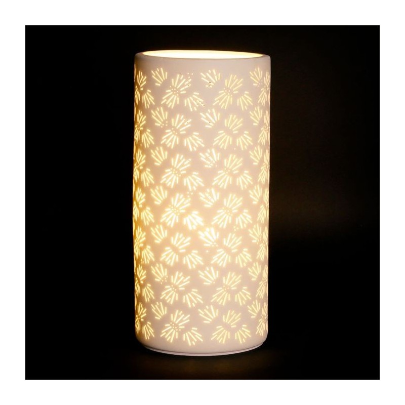 Lampe Lumi blanche en porcelaine