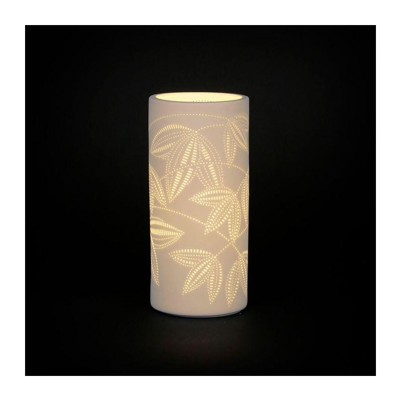 Lampe cylindre Palmea blanche