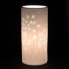 Lampe cylindre en porcelaine blanche