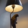 Lampe de bureau ou lampe de chevet avec son perroquet noir