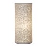 lampe d'ambiance cylindrique en porcelaine avec motifs orientaux