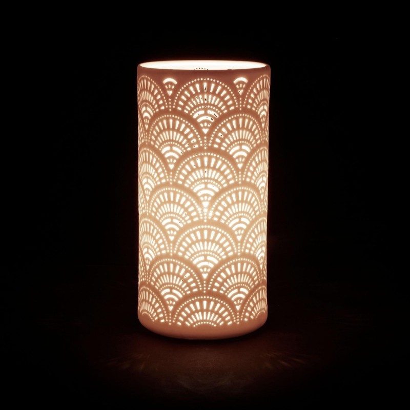 Lampe d'ambiance cylindrique Japan blanche