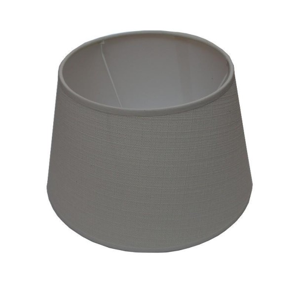 Abat-jour cylindrique Chehoma en lin blanc pour pied de lampe