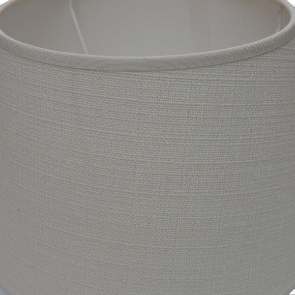 Abat-jour cylindrique Chehoma en lin blanc pour pied de lampe