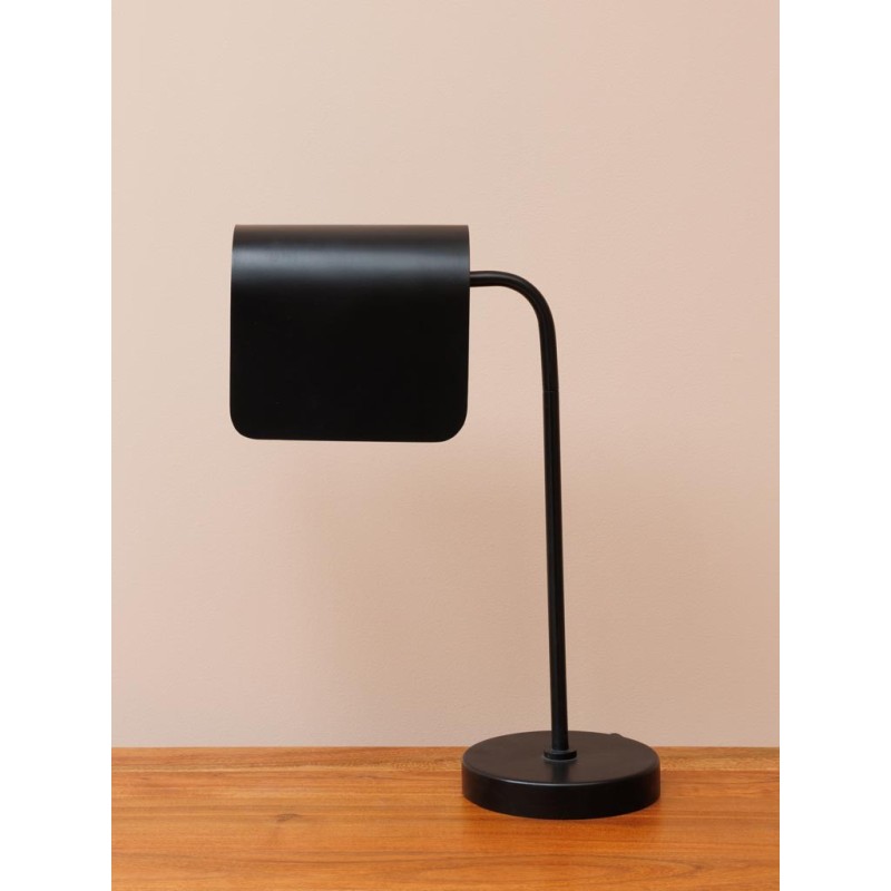 Lampe de bureau noire et or Inc