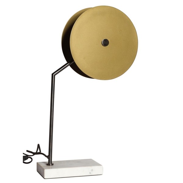 Lampe Disque d'or base marbre