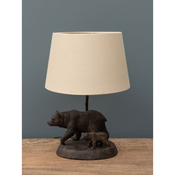 Lampe à poser beige ours