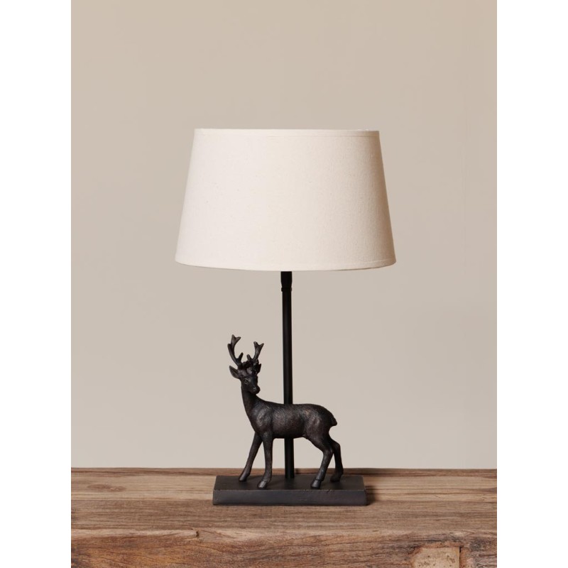 Lampe à poser cerf bronze