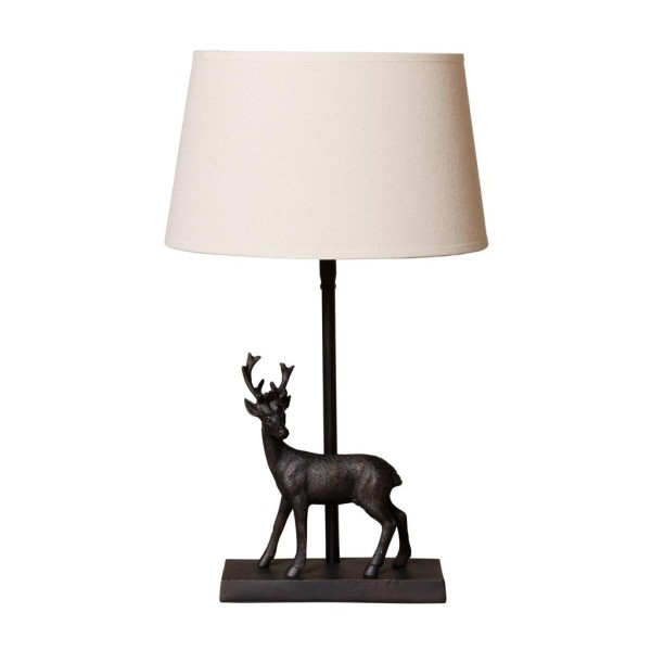 Lampe à poser cerf bronze