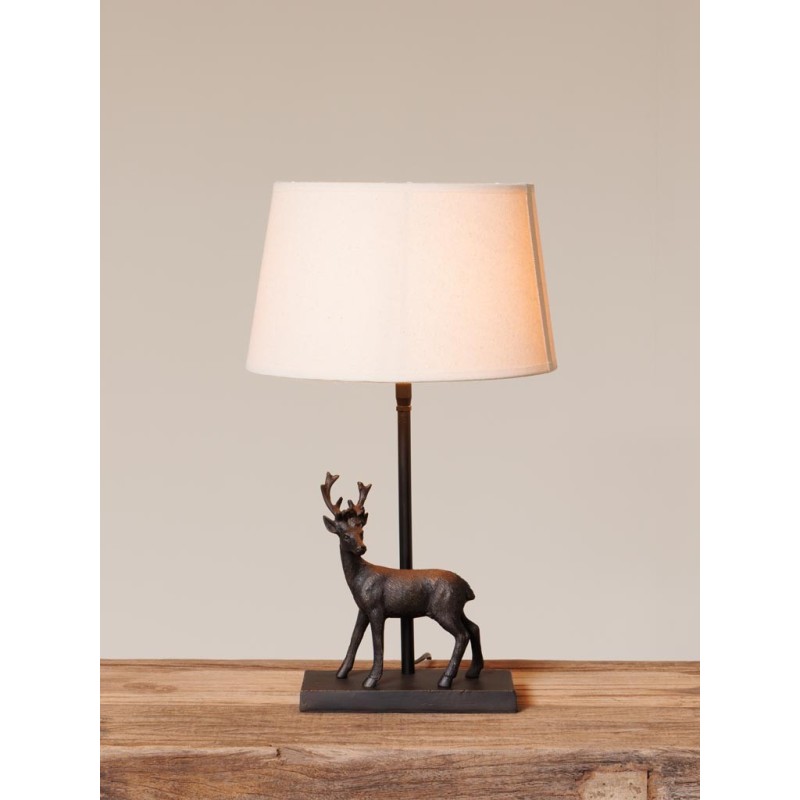 Lampe à poser cerf bronze