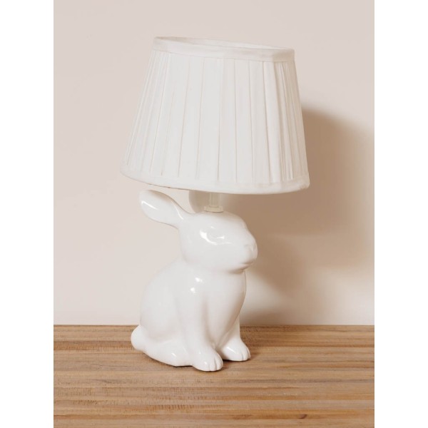 Lampe à poser lapin blanc