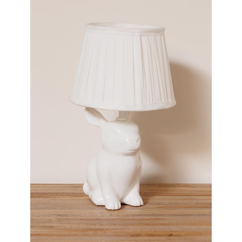 Lampe à poser lapin blanc