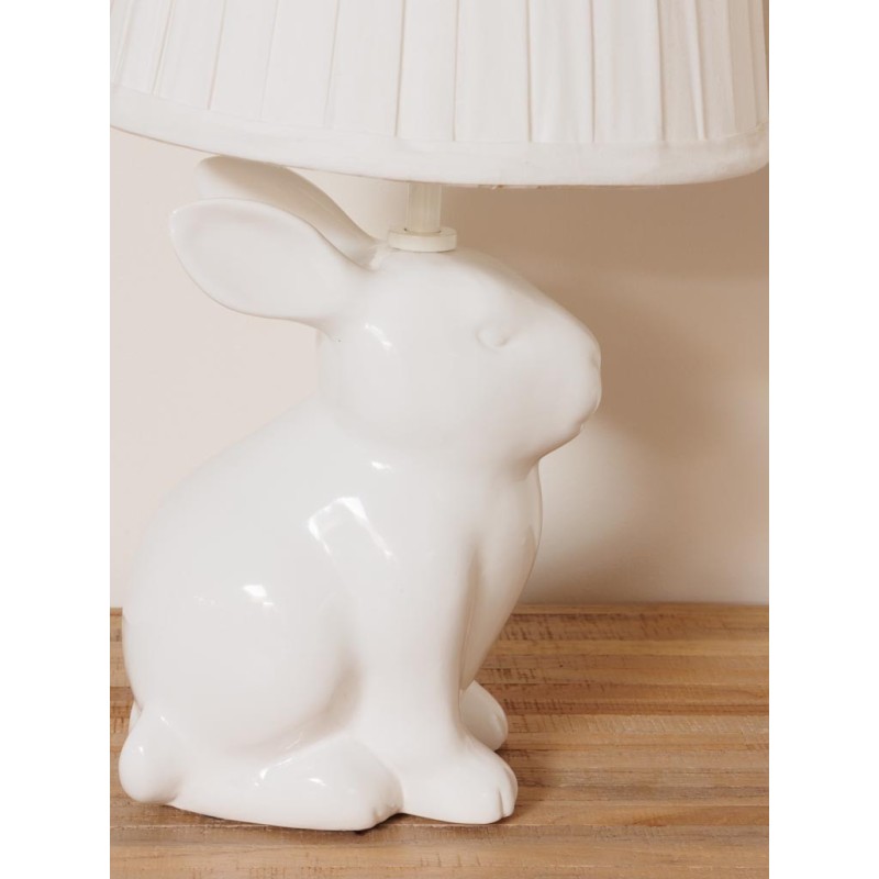 Lampe à poser lapin blanc