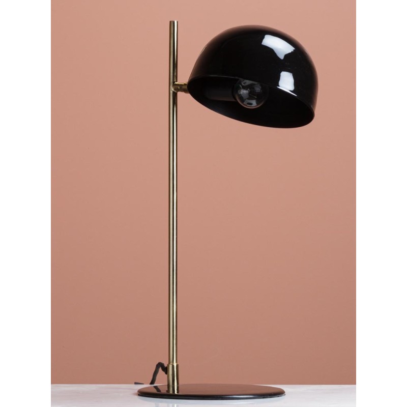 Lampe de bureau émaillée noire