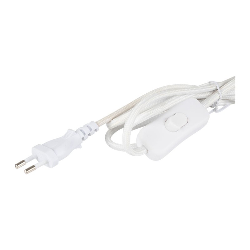 CABLE ELECTRIQUE AVEC INTERRUPTEUR BLANC