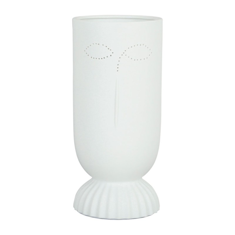 LAMPE VISAGE ARTY BLANC D11XH24CM PORCELAINE