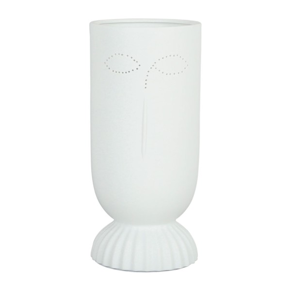 LAMPE VISAGE ARTY BLANC D11XH24CM PORCELAINE