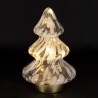 DECO LED SAPIN AIGUIPI BLANC+DORE D18.5XH28.5CM