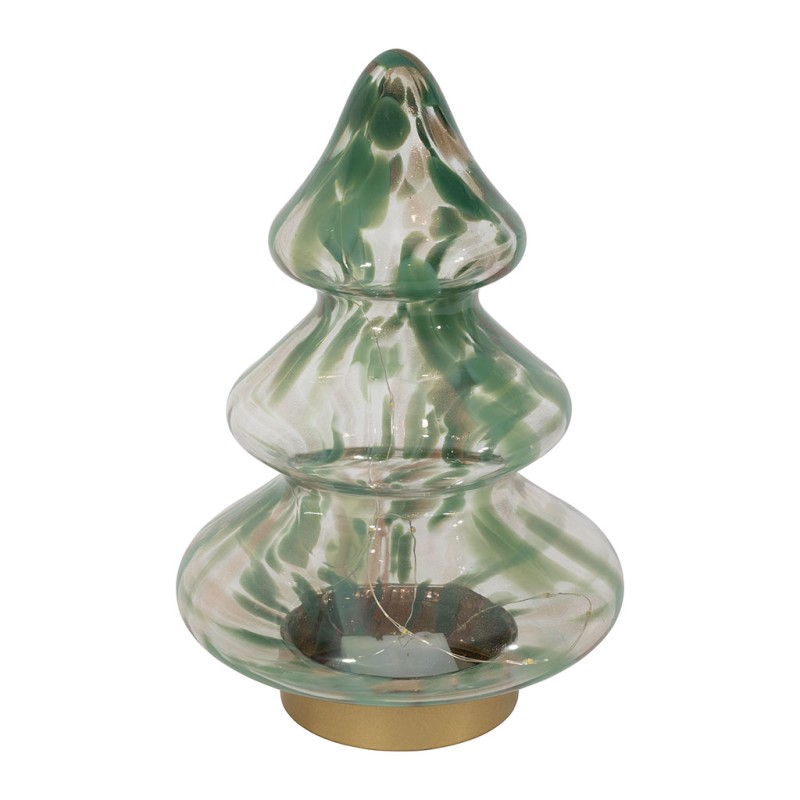 DECO LED SAPIN AIGUIPI VERT+DORE D18.5XH28.5CM