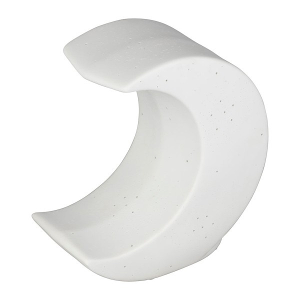 LAMPE LED LUNE BLANC 18X10XH20CM PORCELAINE