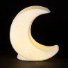 LAMPE LED LUNE BLANC 18X10XH20CM PORCELAINE