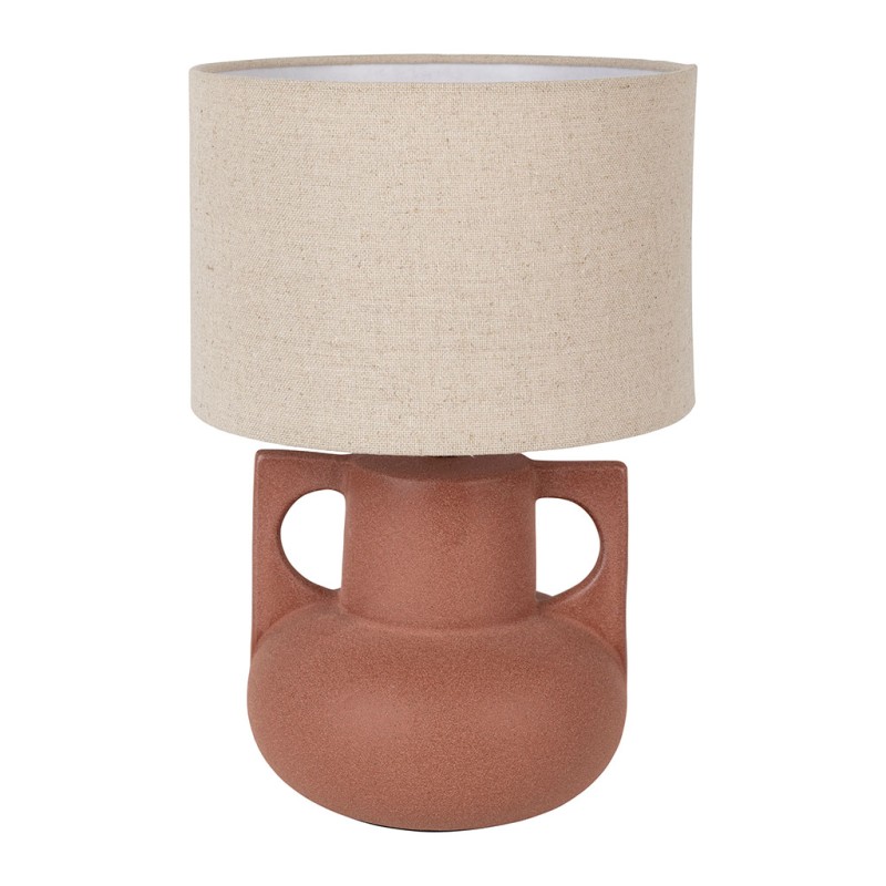 LAMPE ETERRA TERRACOTTA+ECRU D23XH33.5CM CERAMIQUE