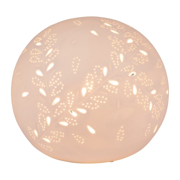 LAMPE BOULE LIERRE BLANC D21 X H18.5CM