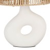 LAMPE GREEKA ECRU D24XH38 DOLOMITE+CORDE PAPIER