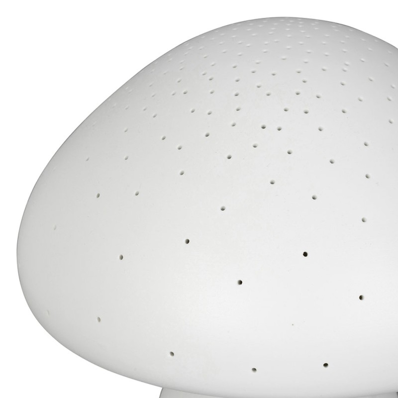 LAMPE LED CHAMPIGNON BLANC D20XH22CM PORCELAINE