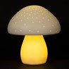 LAMPE LED CHAMPIGNON BLANC D20XH22CM PORCELAINE