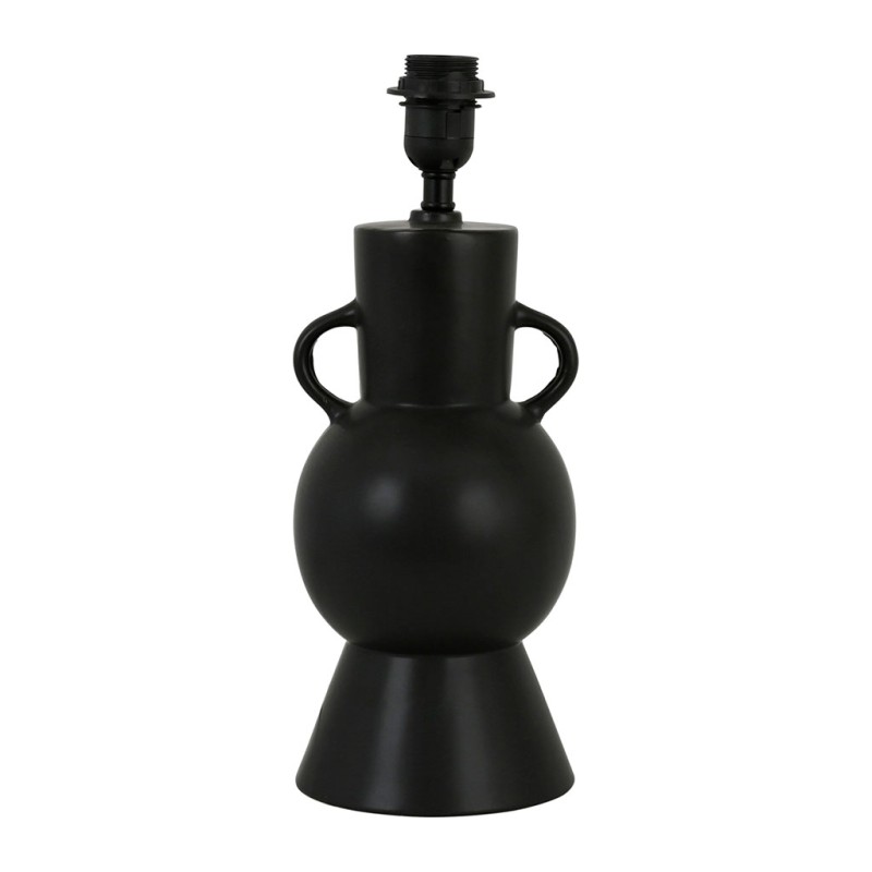 PIED LAMPE ETERRA NOIR D15XH40CM PORCELAINE