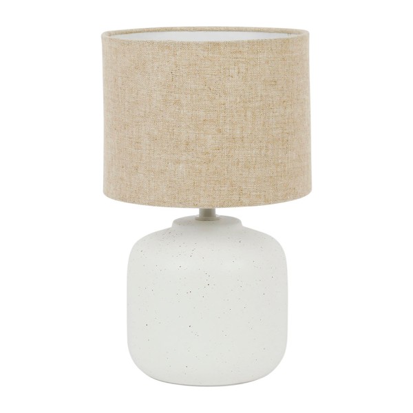 LAMPE SWEET LEAVES BLANC MOUCHETE+NAT D20XH33CM