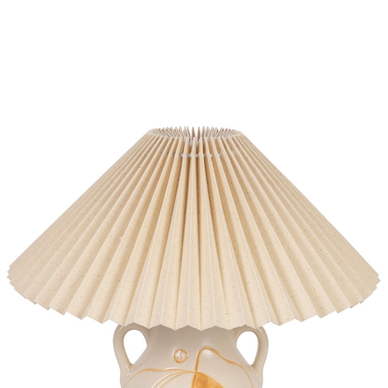 LAMPE GREEKA TERRACOTTA+ECRU D15-35XH38 CERAMIQUE