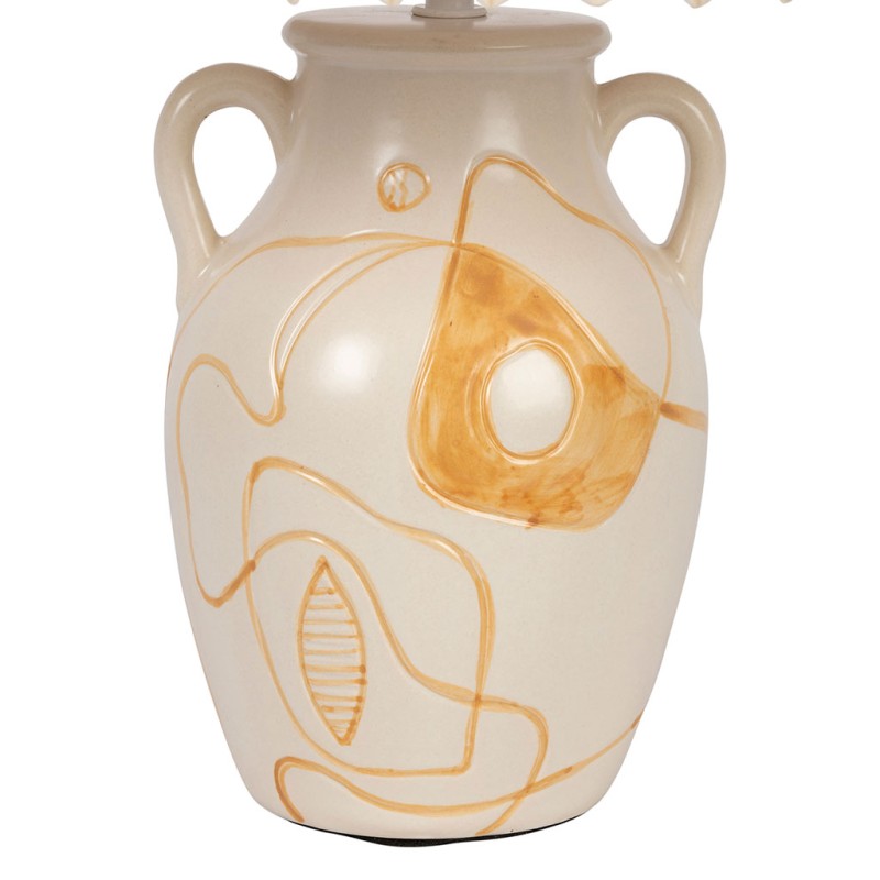 LAMPE GREEKA TERRACOTTA+ECRU D15-35XH38 CERAMIQUE