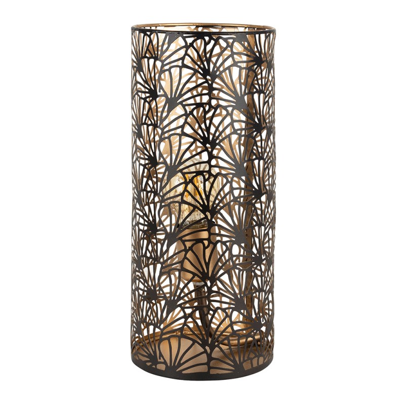 LAMPE CYLINDRE FLAURAL GOLD D15 X H36CM