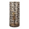 LAMPE CYLINDRE FLAURAL GOLD D15 X H36CM