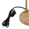 LAMPE MINIMAL DORE+NATUREL+NOIR D17XH54CM-E14