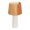 LAMPE LIGNES ECRU+TERRACOTTA D11-25XH45 CERAMIQUE