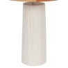 LAMPE LIGNES ECRU+TERRACOTTA D11-25XH45 CERAMIQUE