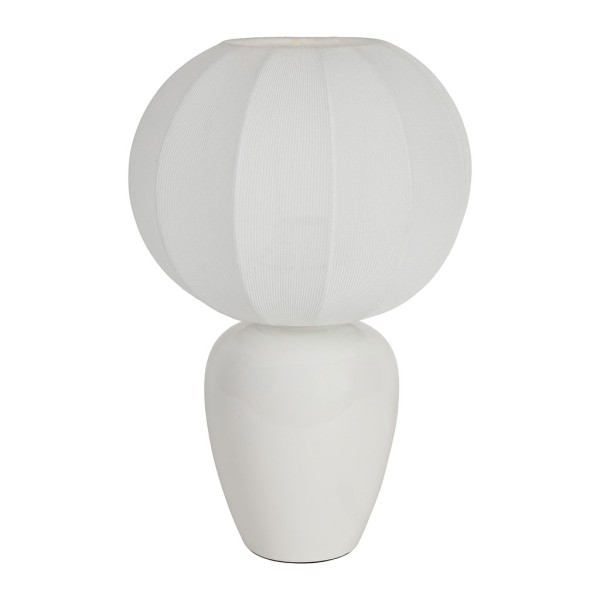 LAMPE KLOSEN BLANC D22XH33CM PORCELAINE+POLYESTER