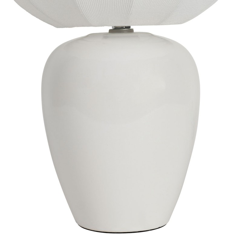 LAMPE KLOSEN BLANC D22XH33CM PORCELAINE+POLYESTER